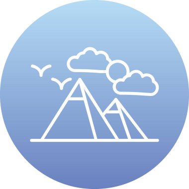 Piramitler. Web simgesi basit illüstrasyon