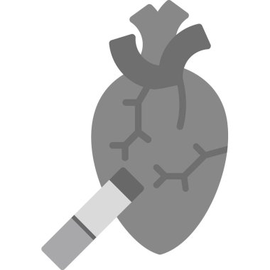 Sigara içme simgesi, vektör illüstrasyonu basit tasarım