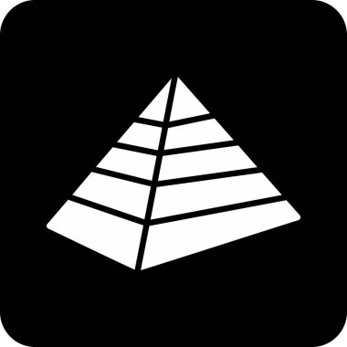 Piramit ağ simgesi vektör illüstrasyonu