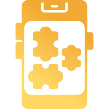 vektör illüstrasyonu, bulmaca ögesi simgesi 