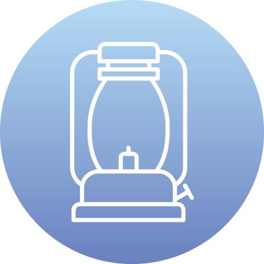 Gaz Lambası simgesinin vektör illüstrasyonu