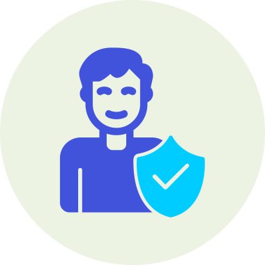 Bir Güven Adamı simgesinin vektör illüstrasyonu  