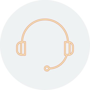 Kulaklık. Web simgesi basit illüstrasyon