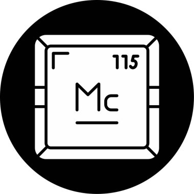 Moscovium web simgesi, vektör illüstrasyonu