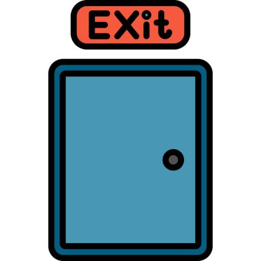 çıkış kapısı simgesi vektör illüstrasyon