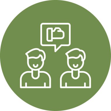 Takım beyin fırtınası fikirleri simgesi, vektör illüstrasyonu basit tasarım