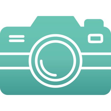 Fotoğraf makinesi simgesi, vektör illüstrasyonu. düz tasarım biçimi              