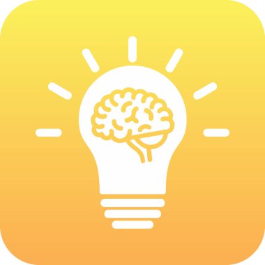 Fikir simgesinin vektör illüstrasyonu 