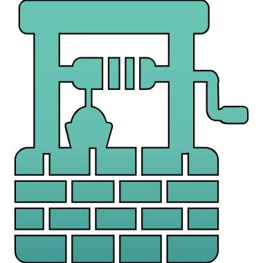 su kuyusu ikonu vektör illüstrasyonu