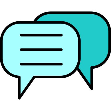 Sohbet simgesi vektör illüstrasyonu 