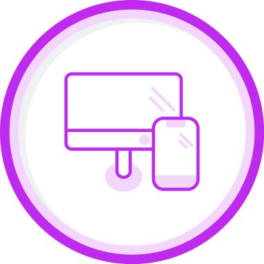 Tepkili web tasarım simgesi, vektör illüstrasyonu basit tasarım