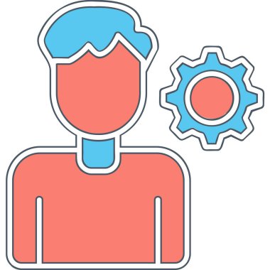 kişisel beceri simgesi, vektör illüstrasyonu basit tasarım