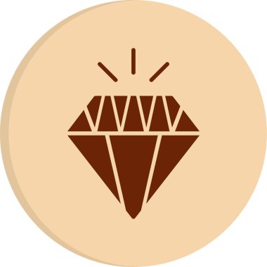 Elmas. Web simgesi basit tasarım 