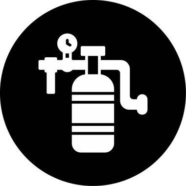 Oxygen Tank modern simgesinin vektör çizimi            