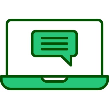 Çevrimiçi İletişim simgesi vektör illüstrasyonu