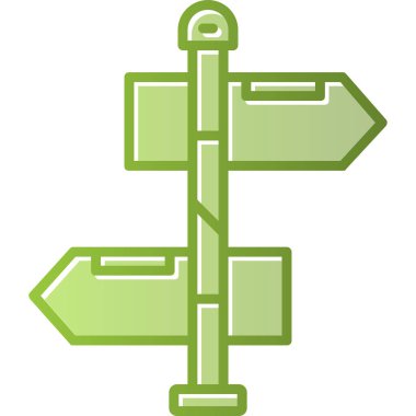 Bir sokak işaretinin vektör illüstrasyonu