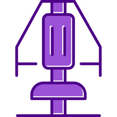 Chest Press makine simgesinin vektör illüstrasyonu