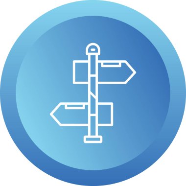 Bir sokak işaretinin vektör illüstrasyonu