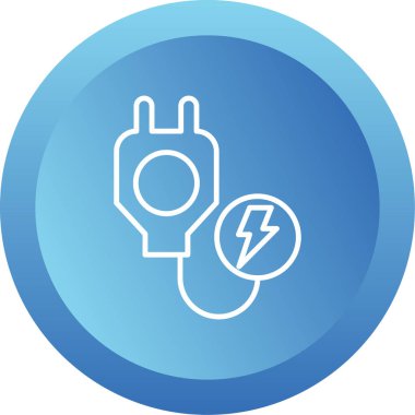 Elektrik prizi ve yıldırımın vektör çizimi