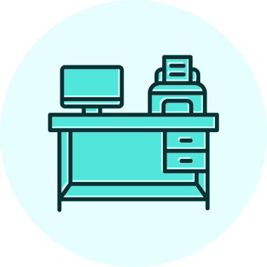 işyeri web simgesi vektör illüstrasyonu