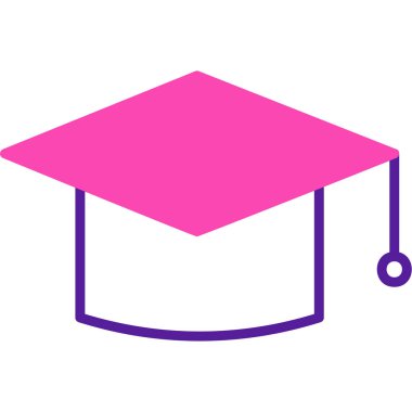 mezuniyet şapkası, web simgesi basit illüstrasyon