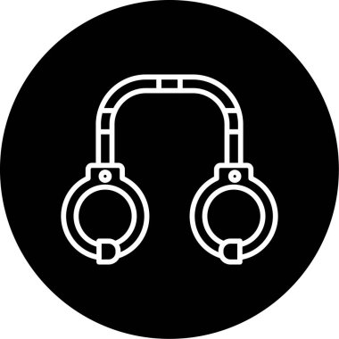 kelepçe ikon vektör illüstrasyonu