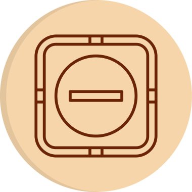 Eksi İşaret Ağı simgesi, vektör illüstrasyonu