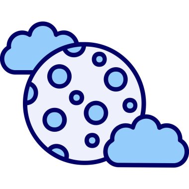 Dolunay simgesi, vektör illüstrasyonu