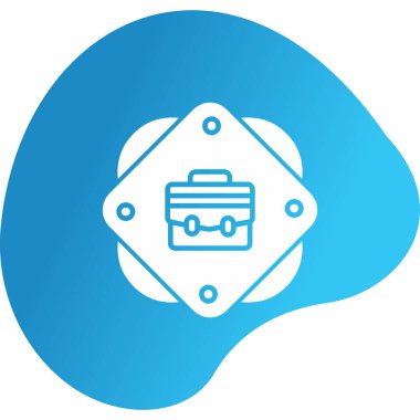 Bavul web simgesi, vektör çizim