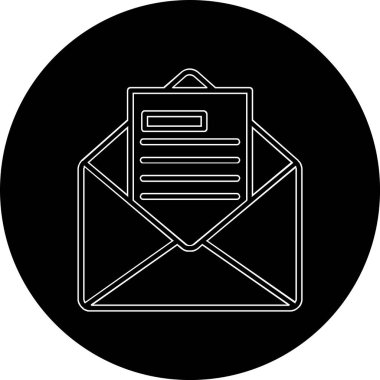 E- posta İş Teklif simgesi vektör illüstrasyonu