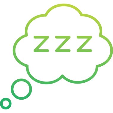 uyku zamanı simgesi, vektör illüstrasyonu basit tasarım