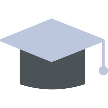 mezuniyet şapkası, web simgesi basit illüstrasyon