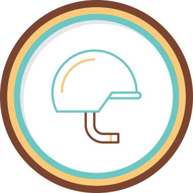 Kask simgesi vektör illüstrasyonu 