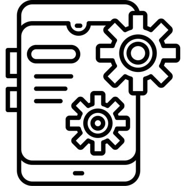 Mobil Ayarlar ikon vektör çizimi