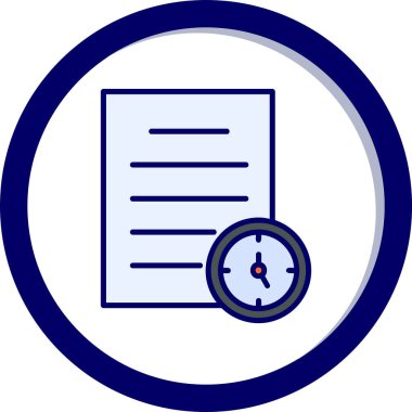 Zamanlama simgesi vektör çizimi alıştırması