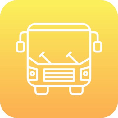 bus simgesi vektör illüstrasyonu