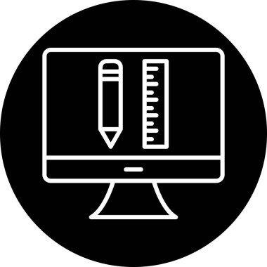 Web tasarım simgesi, vektör illüstrasyonu basit tasarım