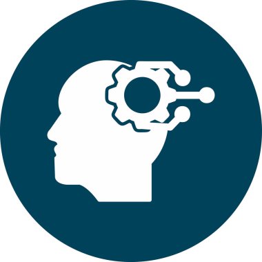 Düşünüyorum. Web simgesi basit illüstrasyon           