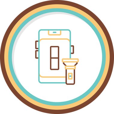 el feneri. Web simgesi basit illüstrasyon