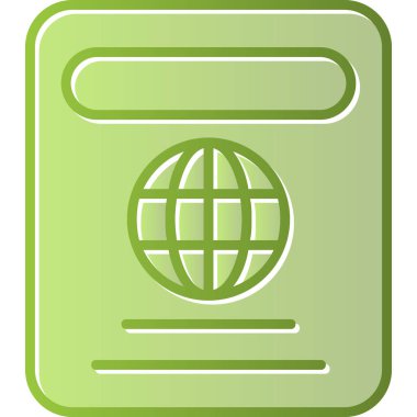 Modern Pasaport Kontrol simgesinin vektör çizimi           