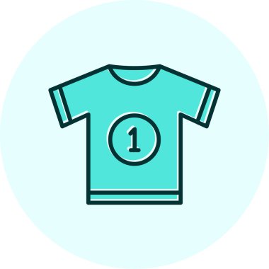 t-shirt simgesi, vektör illüstrasyonu 