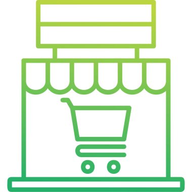 Alışveriş. Web simgesi basit illüstrasyon 