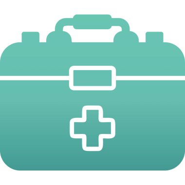 İlk Yardım Kit web simgesi, vektör illüstrasyonu 