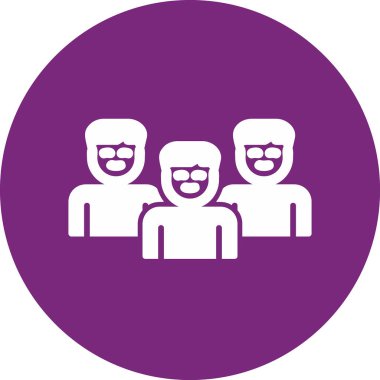 bir grup insan simgesi vektör illüstrasyon tasarımı 