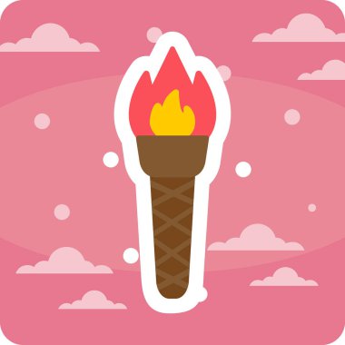 Meşalede yanan alev.