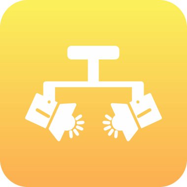 Spotlight simgesi, web basit illüstrasyon