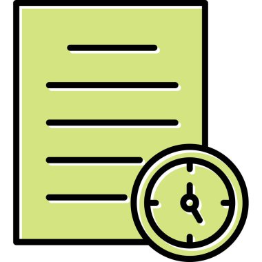 Zamanlama simgesi vektör çizimi alıştırması