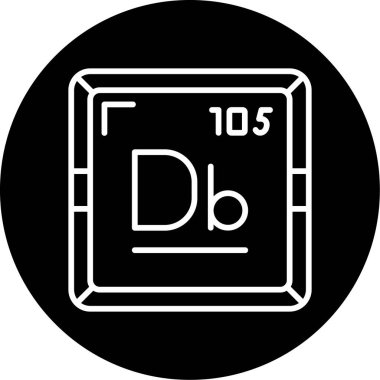 Dubnium kimyasal element vektör çizimi           