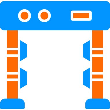 Metal dedektörü. Web simgesi basit illüstrasyon             