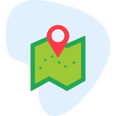 harita simgesinin vektör illüstrasyonu 